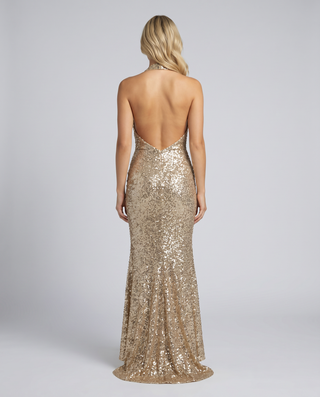 Camille Dubois | Sequin Halter Maxi Dress For Women