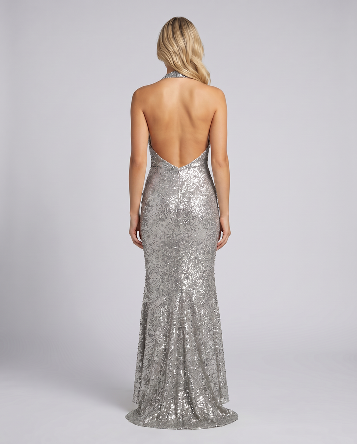 Camille Dubois | Sequin Halter Maxi Dress For Women