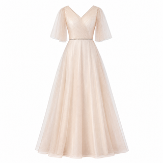 Phoebe Alderton | Glitter Tulle Maxi Evening Dress For Women