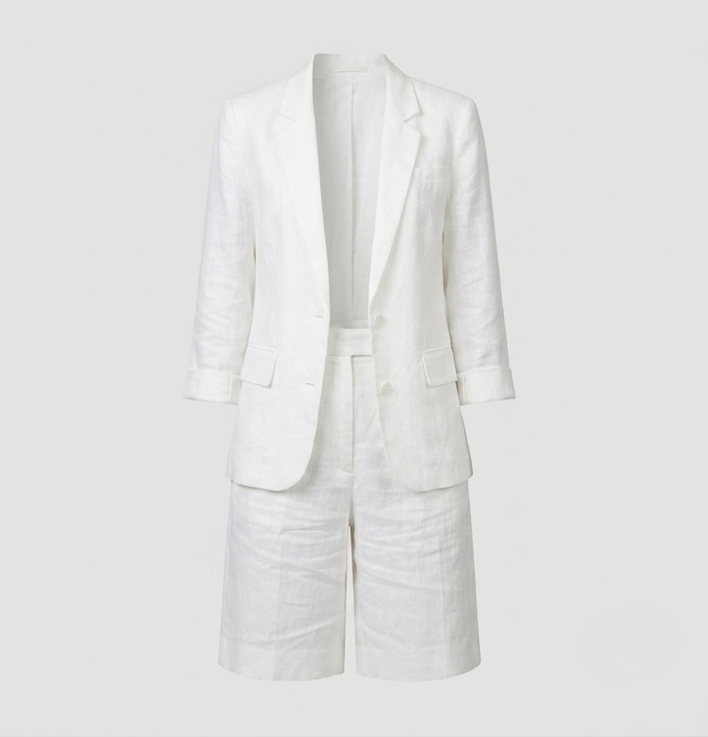 Phoebe Stirling | Linen Blazer & Shorts Set For Women