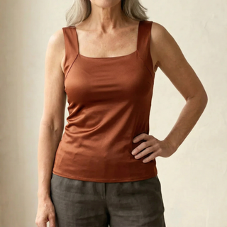 Brooke Lawson | Built-In Bra Tank Top in Warm Mocha For Women