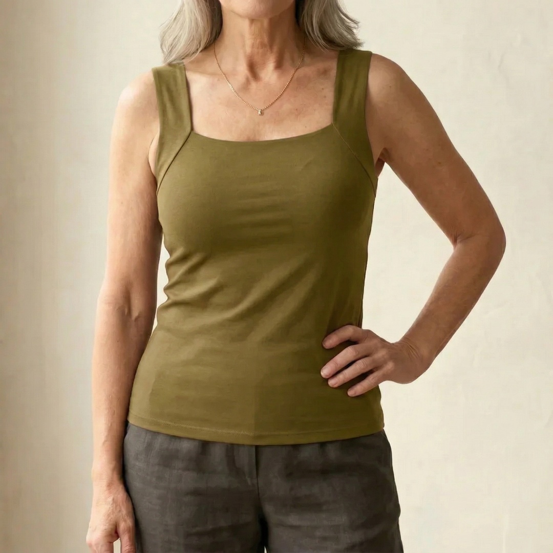 Brooke Lawson | Built-In Bra Tank Top in Warm Mocha For Women