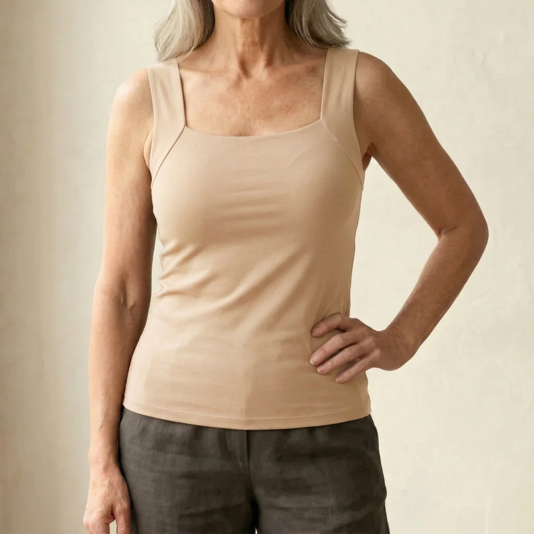 Brooke Lawson | Built-In Bra Tank Top in Warm Mocha For Women