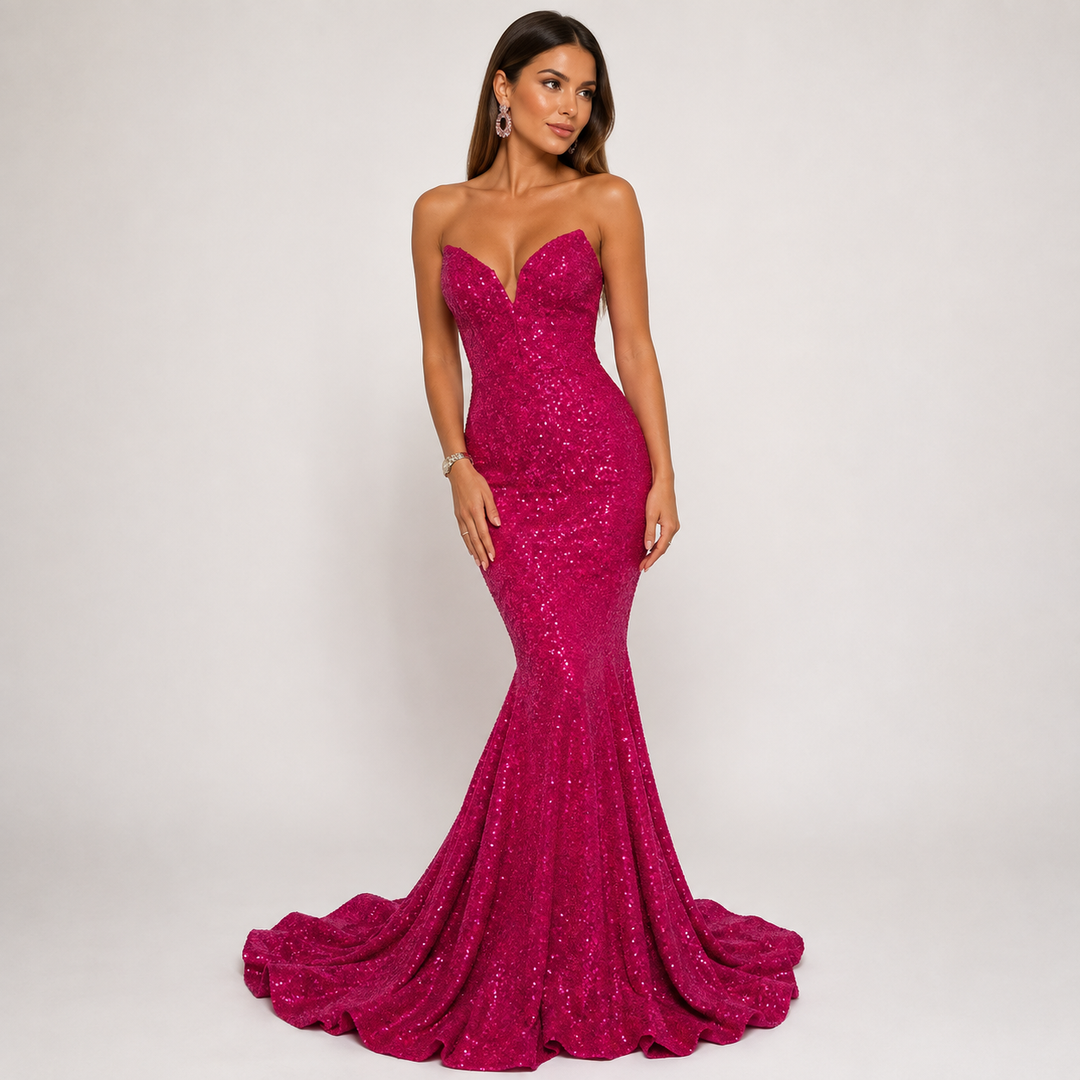 Ruby Stanton | Sequin Mermaid Maxi Evening Dress For Women