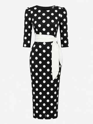 Ruby Turner | Polka Dot Midi Dress For Women