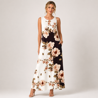 Ruby Wilson | Casual Floral Print Pocket Dress For Women