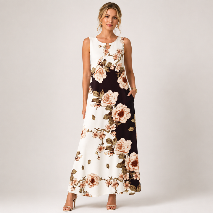 Ruby Wilson | Casual Floral Print Pocket Dress For Women