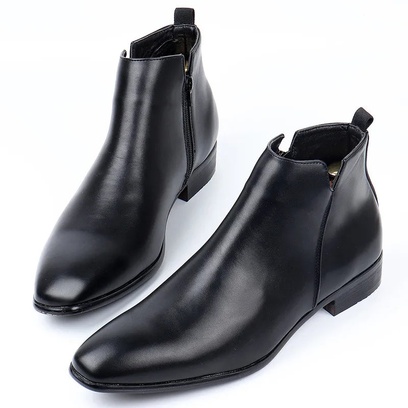 Alessio Romano | Minimalist Leather Chelsea Boots For Men