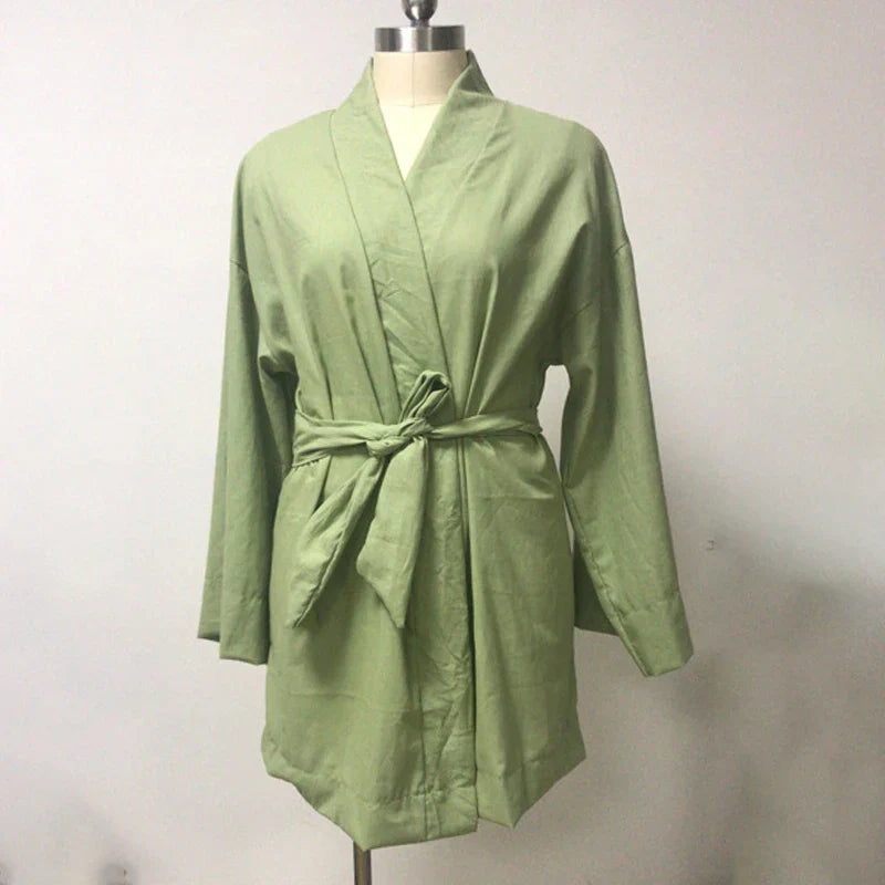 Isabella Laurent | Cotton Linen Mini Dress For Women