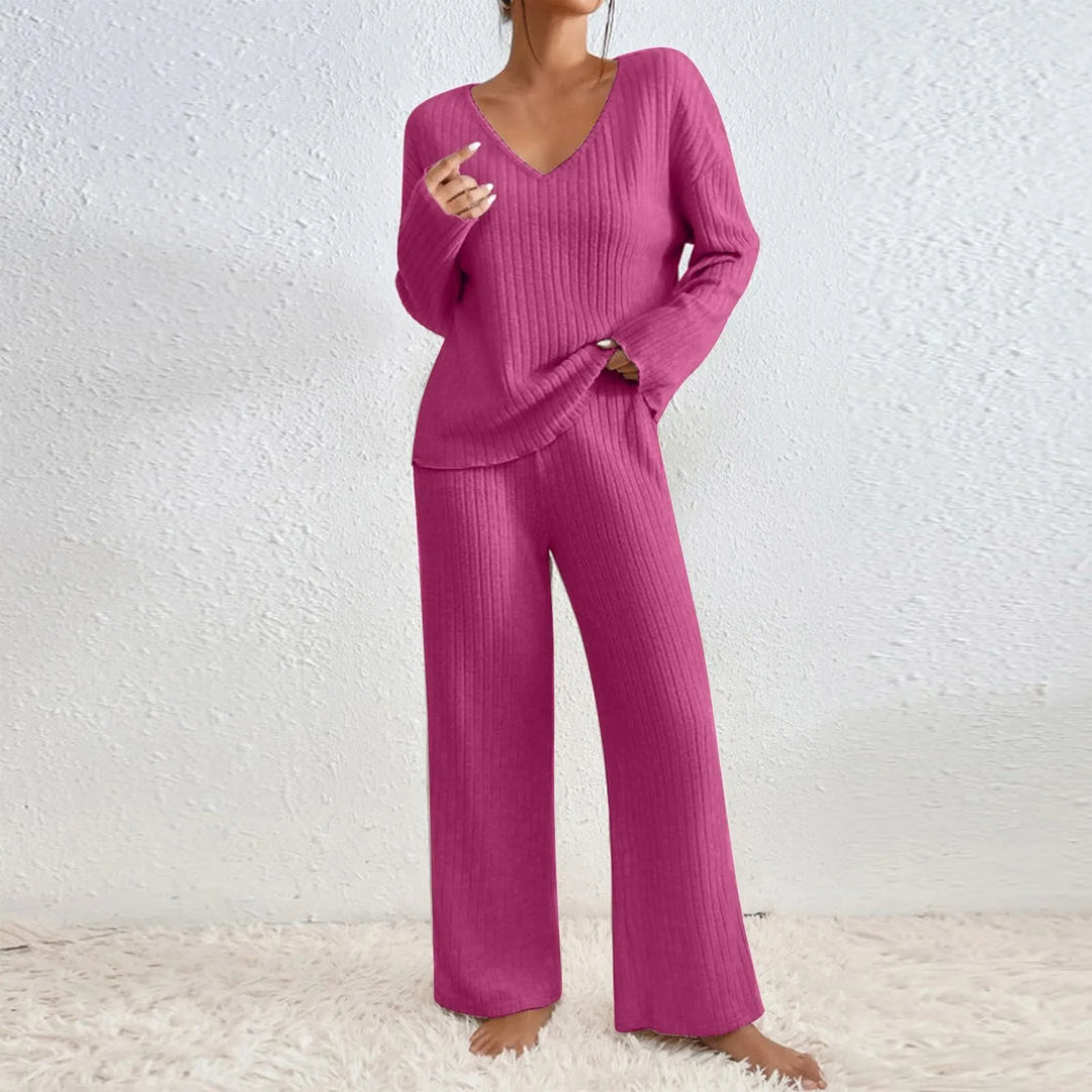 Charlotte Bennett | Ribbed Knit Lounge Set For Women