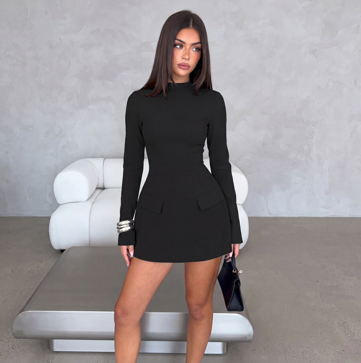 Zoe Kingsley | Long Sleeve Mock Neck Mini Dress For Women
