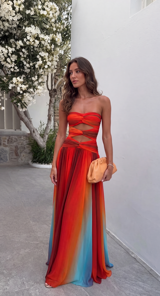 Ava Thornton | Strapless Cut-Out Maxi Dress For Women