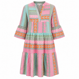 Sienna Flemming | Patchwork Print Mini Dress For Women