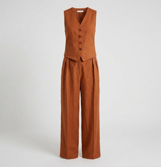Sienna Holloway | Cotton Linen Two-Piece Set For Women