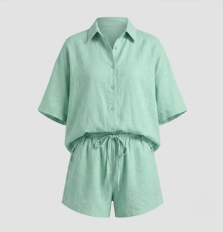 Sophie Delacroix | Breezy Linen Two-Piece Set For Women