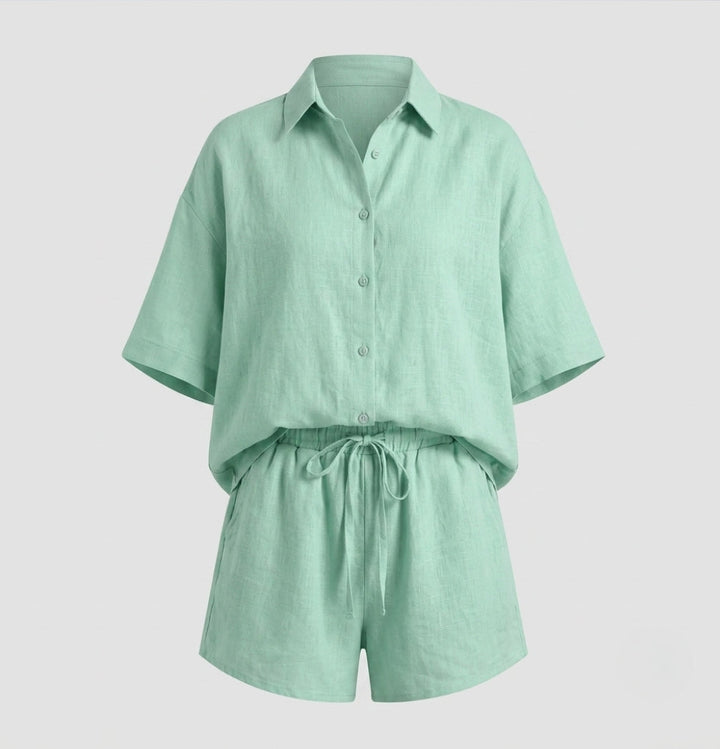Sophie Delacroix | Breezy Linen Two-Piece Set For Women