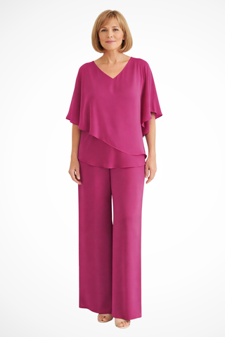 Hannah Sullivan | Elegant Two-Piece Chiffon Set For Women