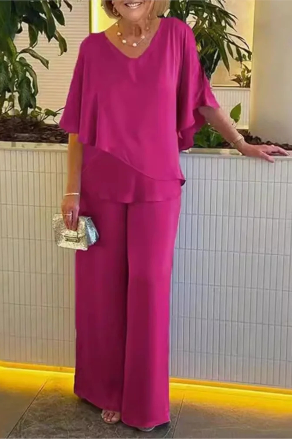 Hannah Sullivan | Elegant Two-Piece Chiffon Set For Women