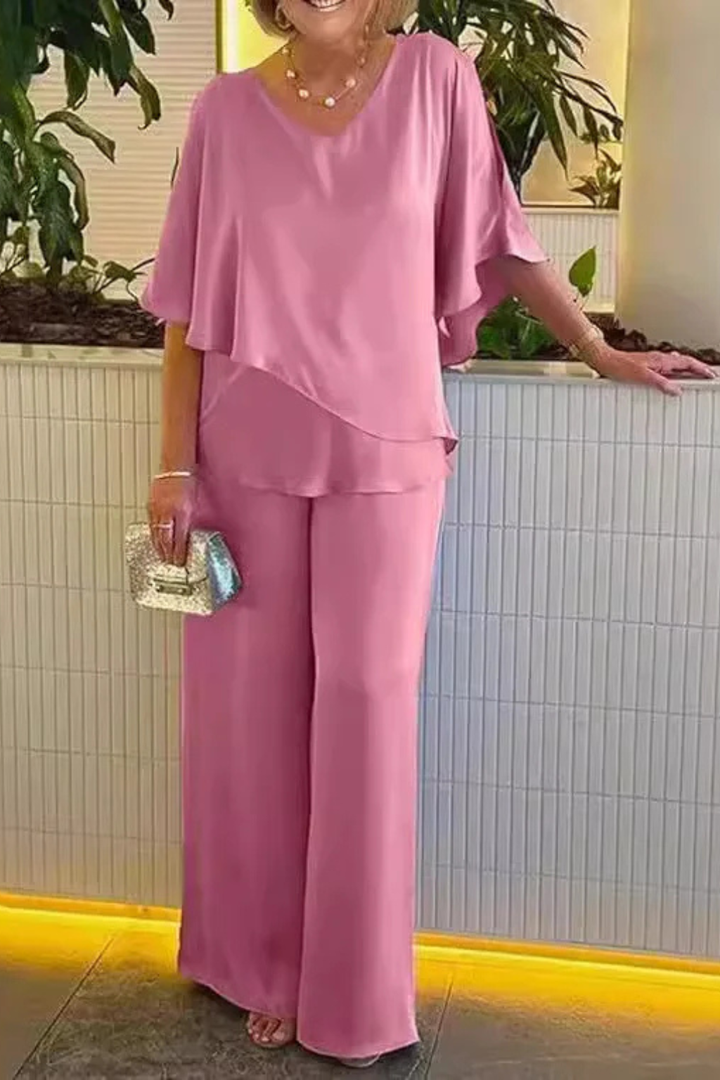 Hannah Sullivan | Elegant Two-Piece Chiffon Set For Women