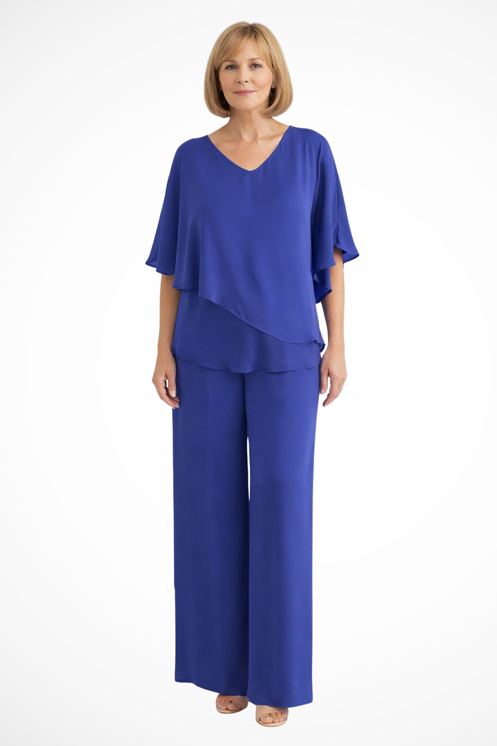 Hannah Sullivan | Elegant Two-Piece Chiffon Set For Women