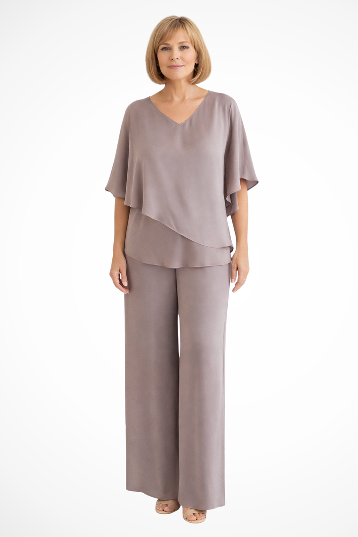 Hannah Sullivan | Elegant Two-Piece Chiffon Set For Women