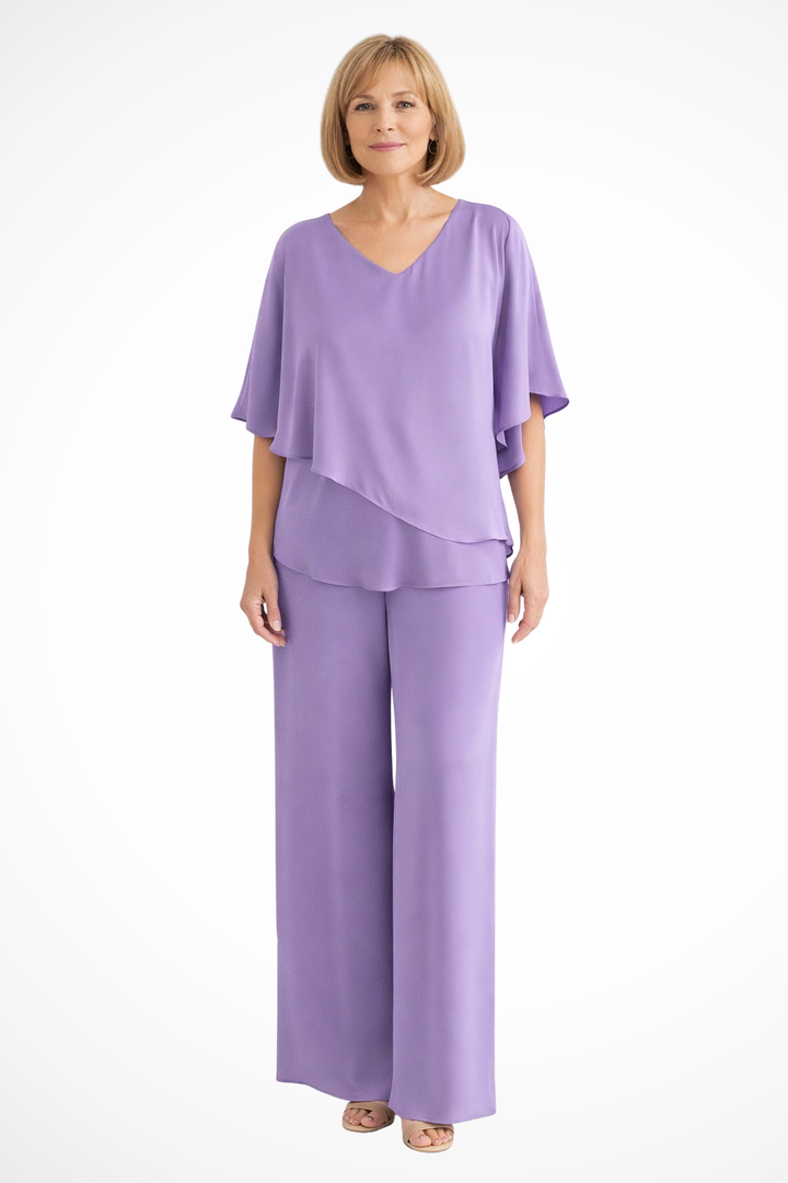 Hannah Sullivan | Elegant Two-Piece Chiffon Set For Women