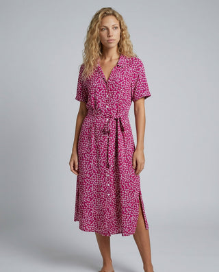 Lily Hargreaves | Floral Midi Shirt Dress For Women