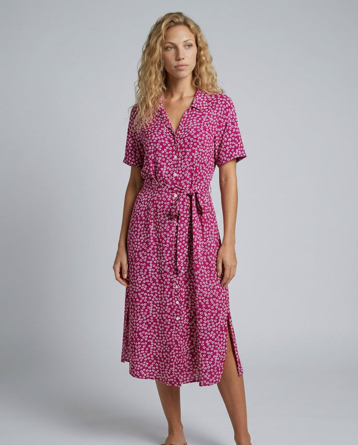 Lily Hargreaves | Floral Midi Shirt Dress For Women