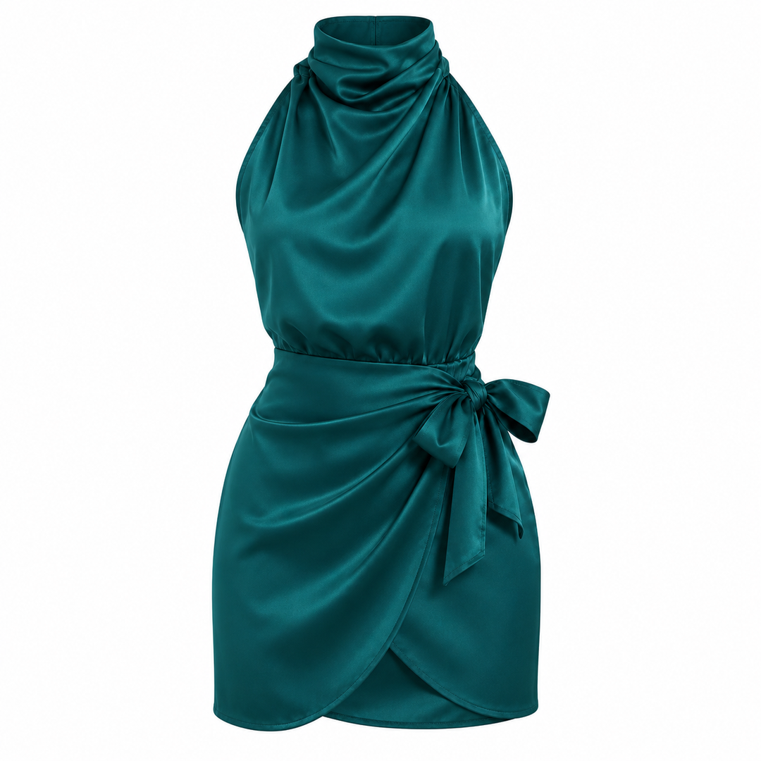 Tara Flemming | Satin Halter Mini Dress For Women