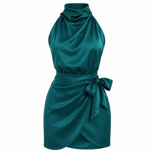 Tara Flemming | Satin Halter Mini Dress For Women