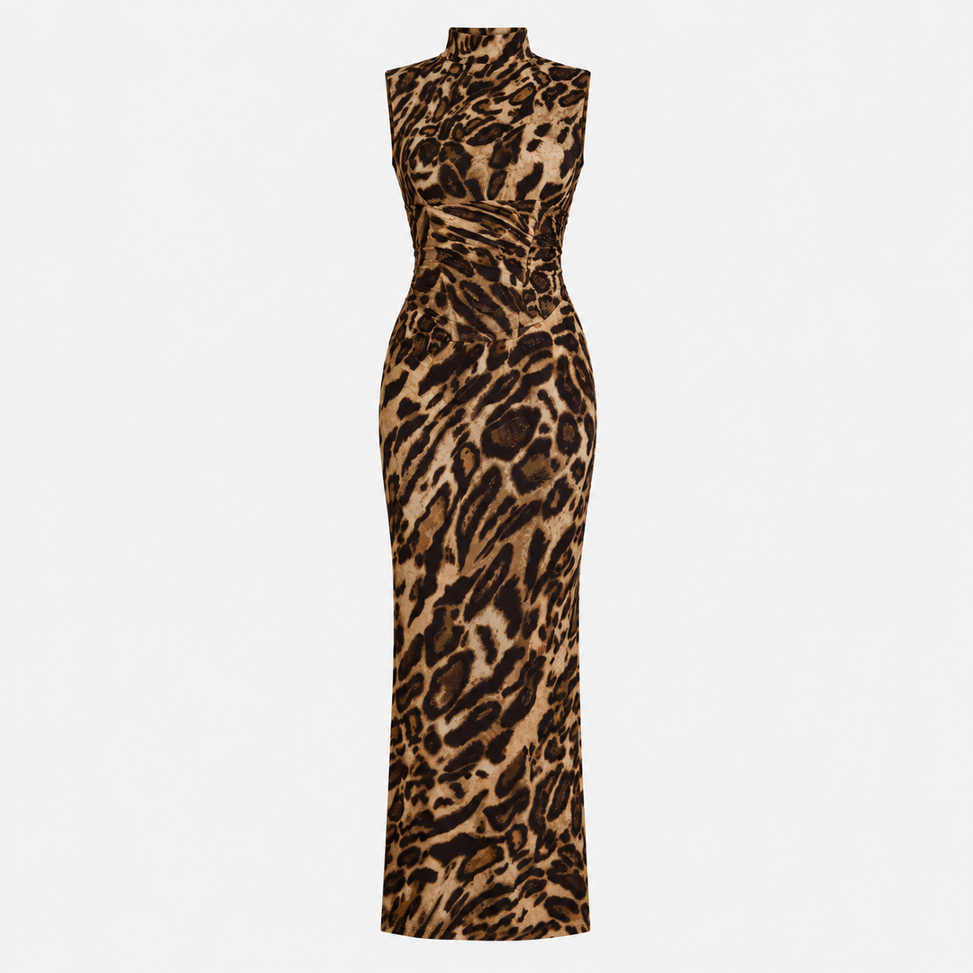 Tara Hughes | Leopard Print Bodycon Maxi Dress For Women