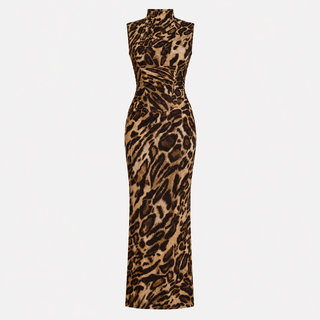 Tara Hughes | Leopard Print Bodycon Maxi Dress For Women