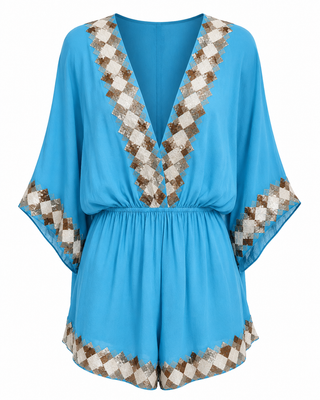 Tara Walker | Boho Print Playsuit For Women