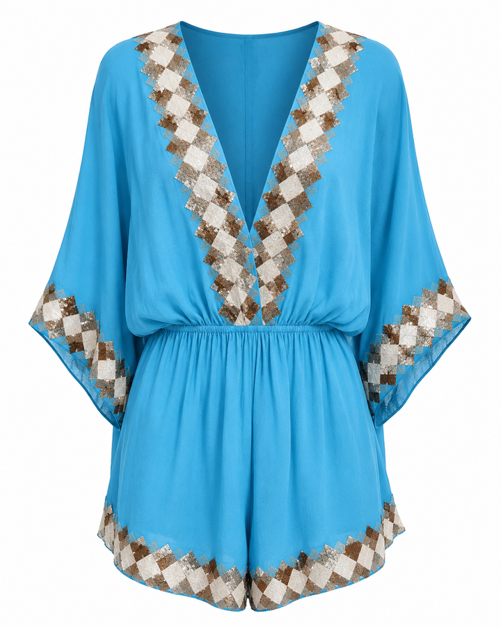 Tara Walker | Boho Print Playsuit For Women