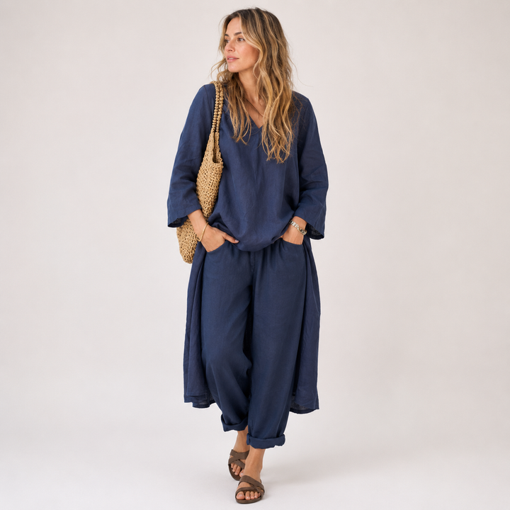 Tara Murphy | Linen Two-Piece Set For Women