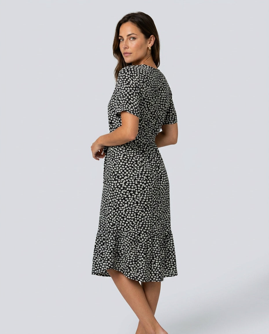 Lily Hargreaves | Floral Midi Shirt Dress For Women