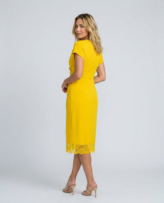 Elise Calloway | Wrap Midi Dress Navy For Women