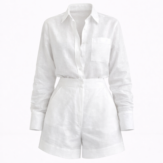 Amelia Turner | Linen Long Sleeve Playsuit For Women