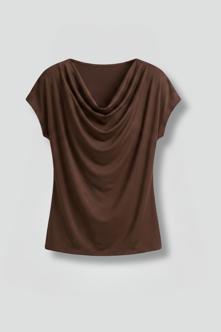 Lucy Harris | Cowl Neck Draped Blouse For Women