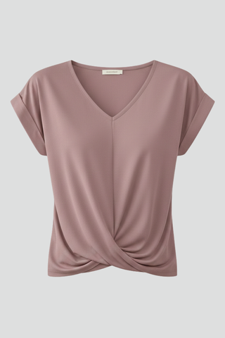 Ruby Hughes | V-Neck Twist Front Top For Women