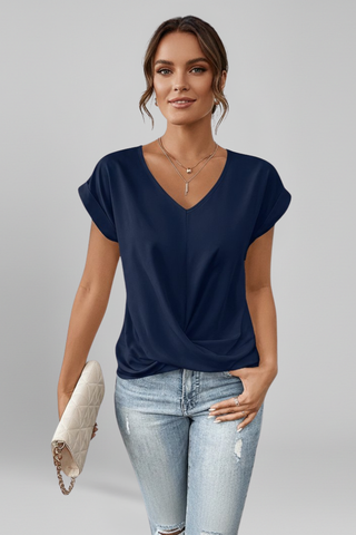 Ruby Hughes | V-Neck Twist Front Top For Women