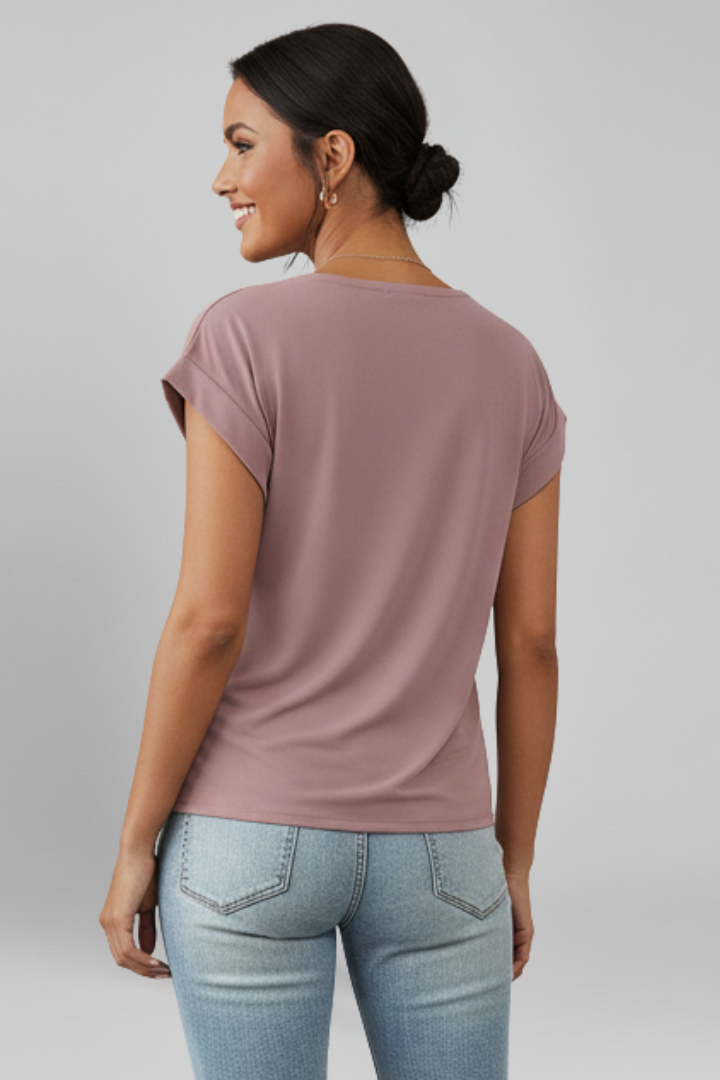 Ruby Hughes | V-Neck Twist Front Top For Women