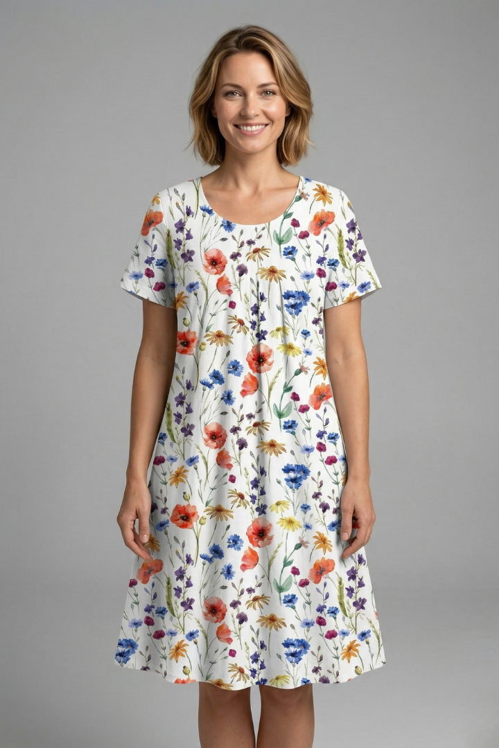 Sienna Clarke | Wildflower Print Midi Dress For Women