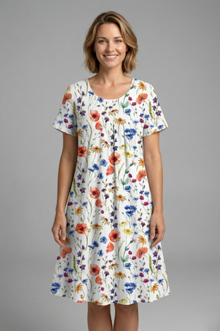Sienna Clarke | Wildflower Print Midi Dress For Women