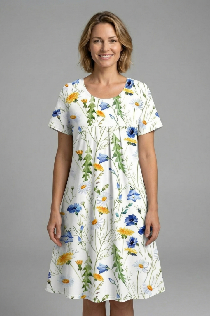 Sienna Clarke | Wildflower Print Midi Dress For Women