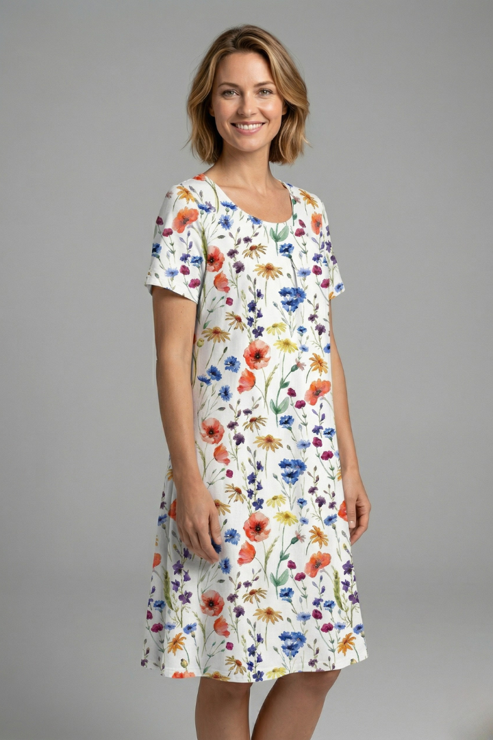Sienna Clarke | Wildflower Print Midi Dress For Women