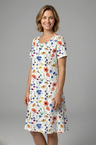 Sienna Clarke | Wildflower Print Midi Dress For Women
