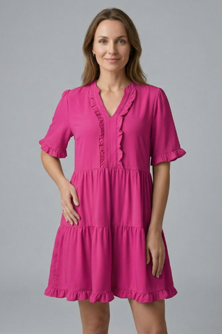 Ruby Mitchell | Tiered Ruffle Mini Dress For Women