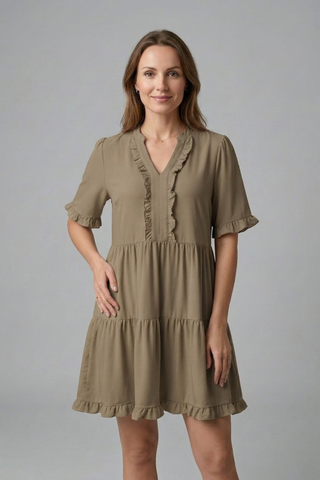 Ruby Mitchell | Tiered Ruffle Mini Dress For Women