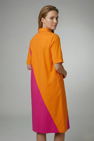 Zoe Harris | Colourblock Midi Shirt Dress For Women